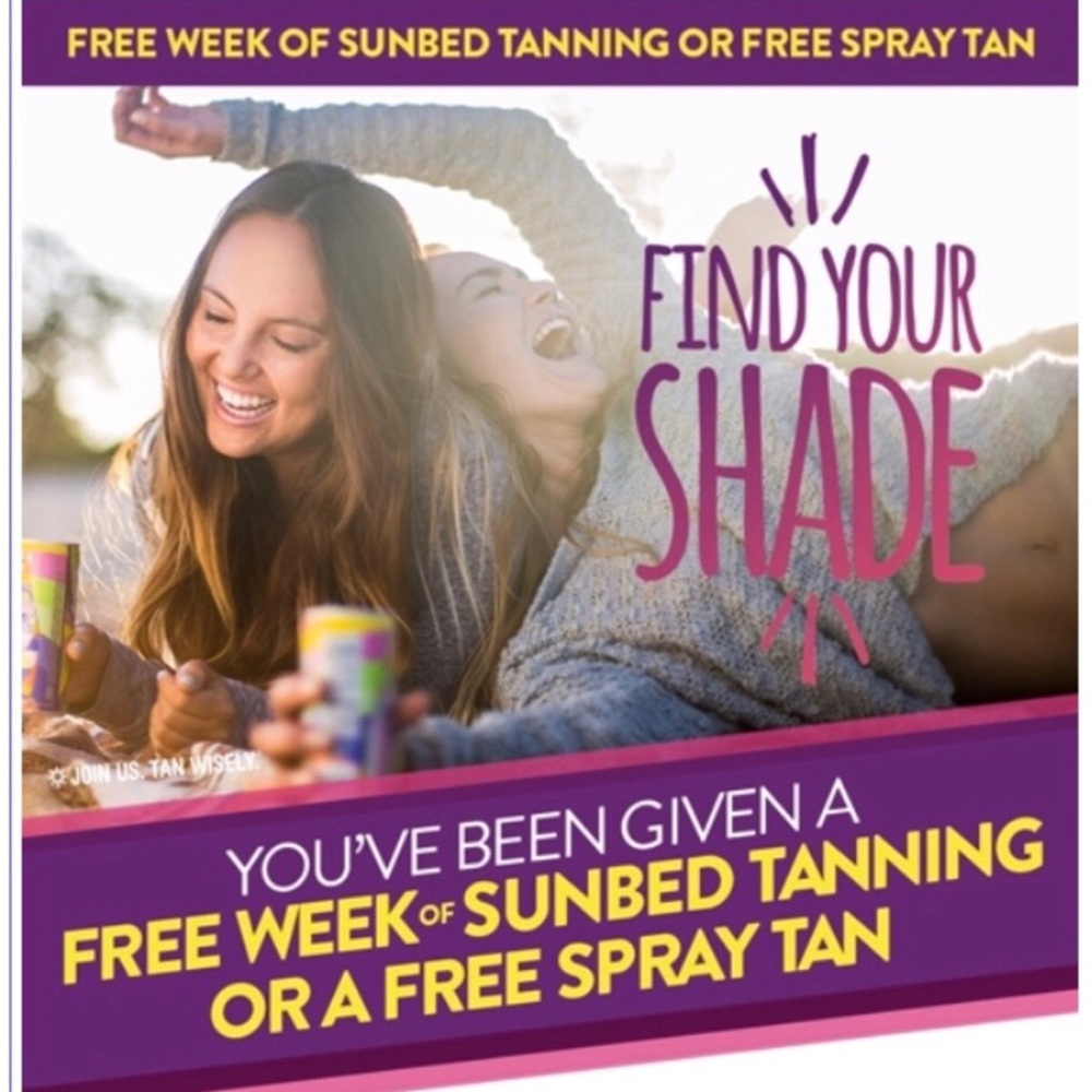 FREE Spray Tan or week of TANNING BEDS!